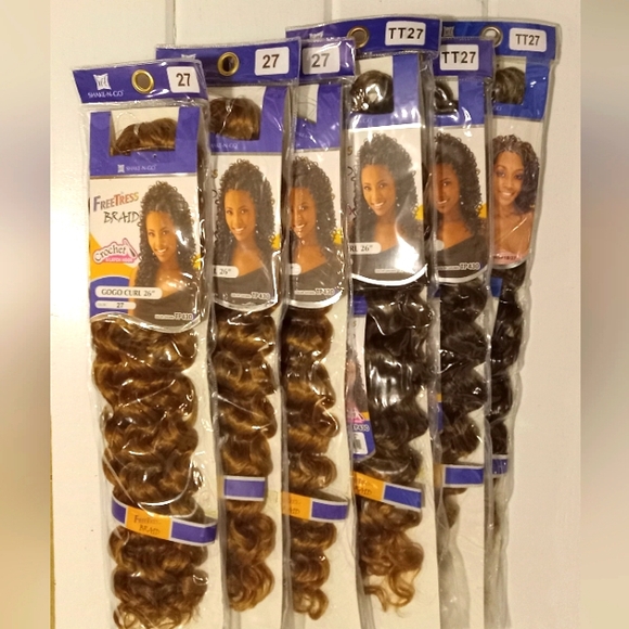FreeTress Shake N Go Synthetic Hair Crochet Braids 6 New Packs 26" in TT27 & 27 - Picture 3 of 3